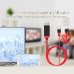 Wholesale USB to HDTV Cable HD Video Adapter to HDMI TV Projector Plug. MHL Screening Mirroring for Smartphones (Red)